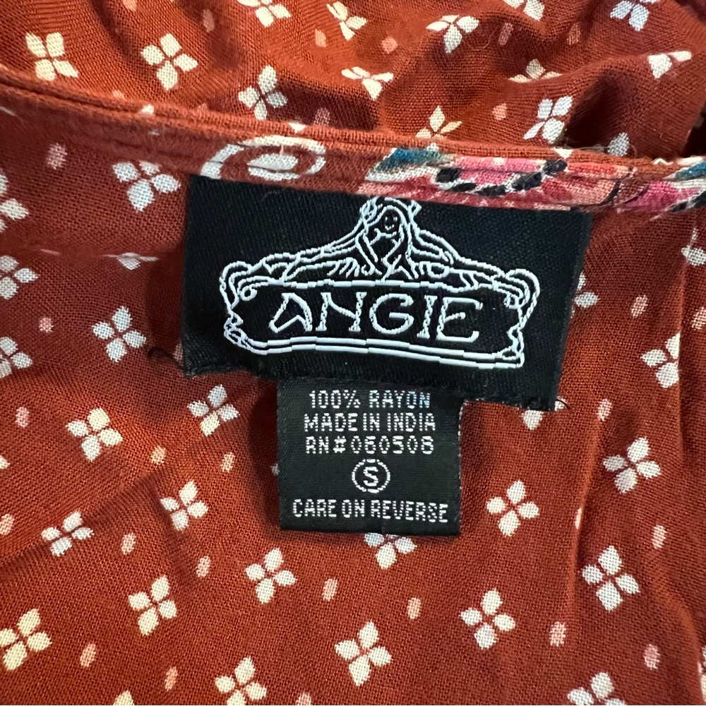 Angie Rust Red Boho Duster Kimono - Picture 9 of 9